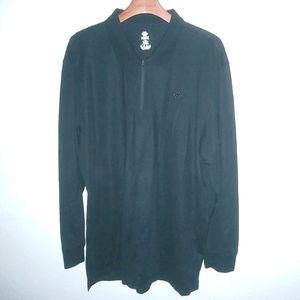 Mofiz 2X Mens Long Black Quarter Zip Jersey Shirt